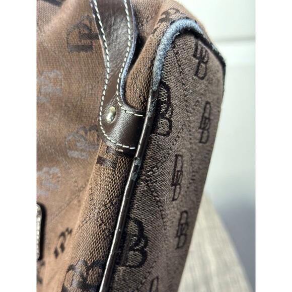 Dooney & Bourke Monogram Brown/Chocolate Small Hobo Shoulder Bag Authentic - Picture 10 of 16